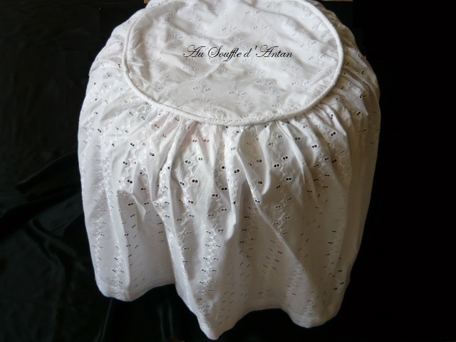 Linge ancien, antiquités, mercerie ancienne au Souffle d'Antan -  accessoires de mode - Superbe bonnet coton de grand-père linge ancien blanc  